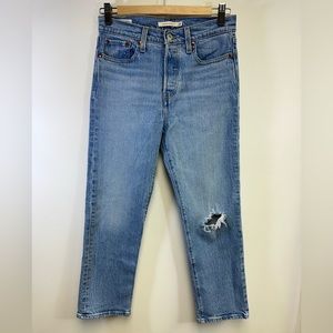 Levi's Premium Women's  Wedgie Fit Straight Jeans, Tango Blue Size 26 X26